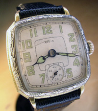 1925 Elgin wrist watch in 14k white gold